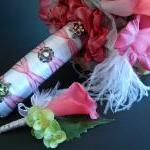 Pink Bridal Bouquet and Bou..